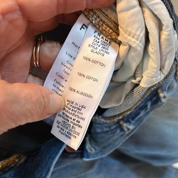 Frame Denim Le Pegged Jean Distressed Cotton Straight Leg - Picture 11 of 11